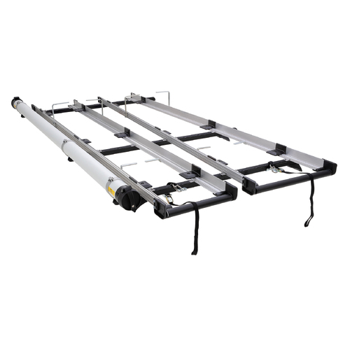 Rhino Rack Multislide Double 3.0m Ladder Rack System with Conduit to suit TOYOTA Hiace Gen 6 2dr Van LWB 19 to 