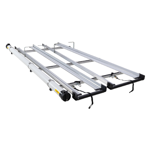 Rhino Rack CSL Double 3.0m Ladder Rack System with Conduit to suit TOYOTA Hiace Gen 5 2dr Van LWB 05 to 19