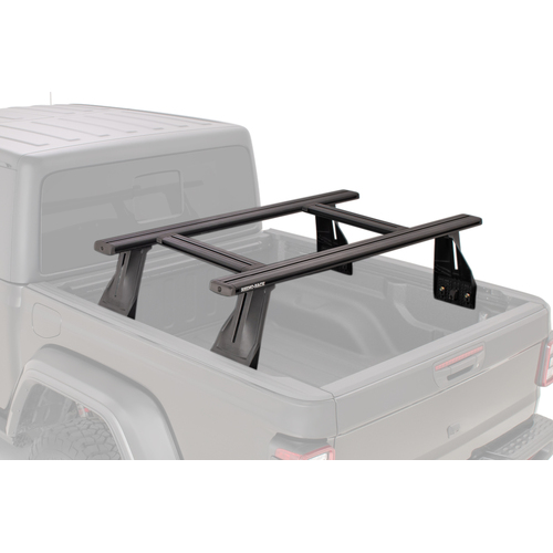 Rhino Rack Reconn-Deck 2 Bar Ute Tub System with 2 NS Bars to suit RAM 1500 Gen4, DS (5'7" BED WITH RAMBOX) with Utility Tracks installed 4dr Ute Crew