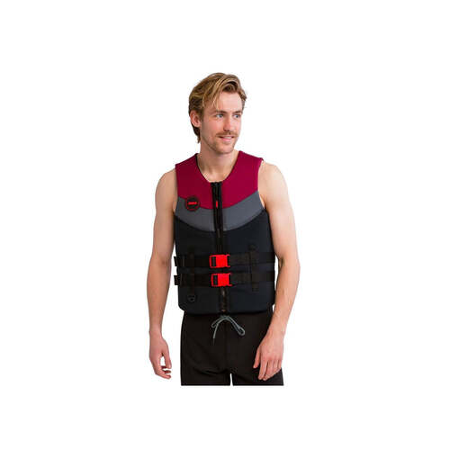 Jobe Neoprene Mens Life Jacket Burgundy Red