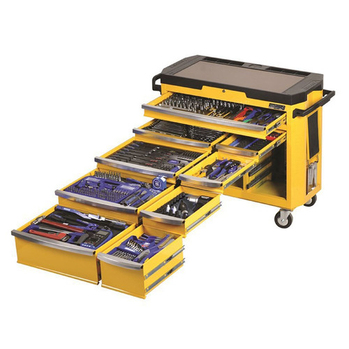 Kincrome Contour Tool Trolley Kit 486 Piece 9 Drawer 42" Yellow