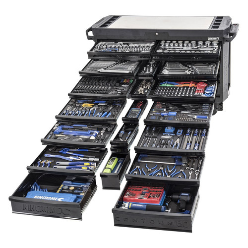 Kincrome Contour Trolley Tool Kit 686 Piece 20 Drawer 60"