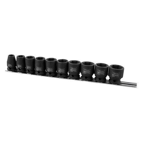 Kincrome Impact Socket Rail 10 Piece 3/8" Drive - Metric