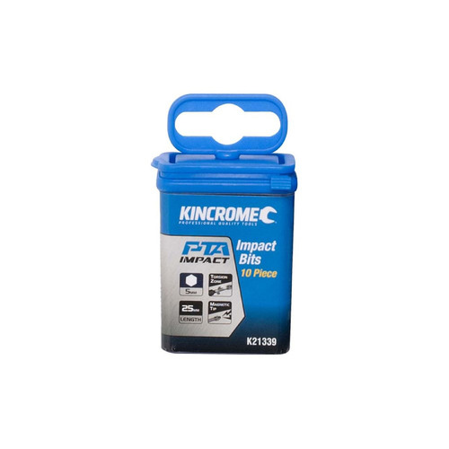 Kincrome Hex 5Mm Impact Bit 25Mm 10 Piece