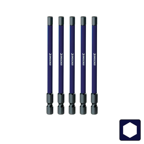 Kincrome Hex 5Mm Impact Bit 100Mm 5 Piece