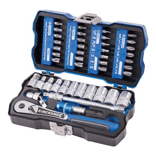 Kincrome Lok-On Socket & Bit Set 43 Piece 1/4" Drive