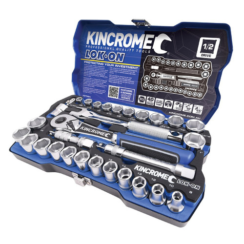 Kincrome Lok-On Socket Set 29 Piece 1/2" Drive - Metric & Imperial