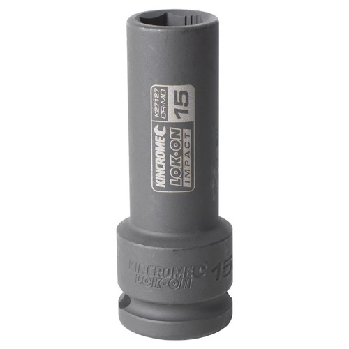 Kincrome Lok-On Deep Impact Socket 15Mm 1/2" Drive