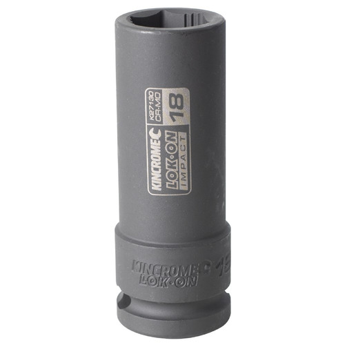 Kincrome Lok-On Deep Impact Socket 18Mm 1/2" Drive