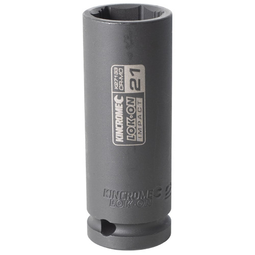 Kincrome Lok-On Deep Impact Socket 21Mm 1/2" Drive