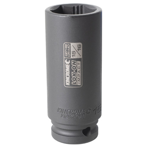 Kincrome Lok-On Deep Impact Socket 15/16" 1/2" Drive