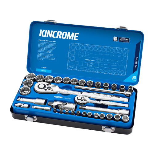 Kincromesocket Set 35 Piece 1/4 & 1/2" Drive - Metric