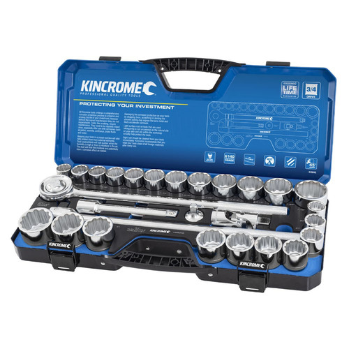 Kincromesocket Set 28 Piece 3/4" Drive Metric & Imperial