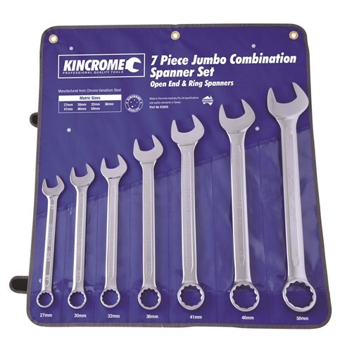 Kincrome Jumbo Combination Spanner Set 7 Piece - Metric