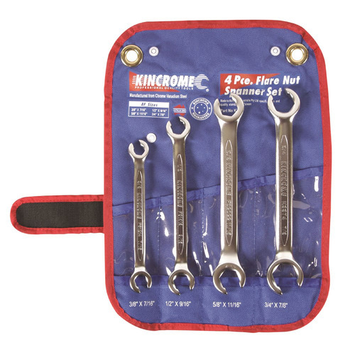 Kincrome Flare Nut Spanner Set 4 Piece