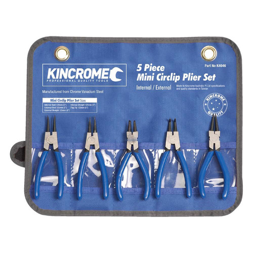 Kincrome Mini Circlip Pliers Set 5 Piece 125Mm (5")