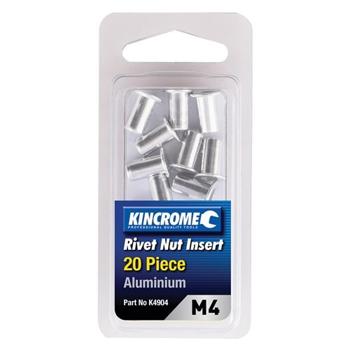 Kincrome Rivnut Aluminium M4 20 Piece