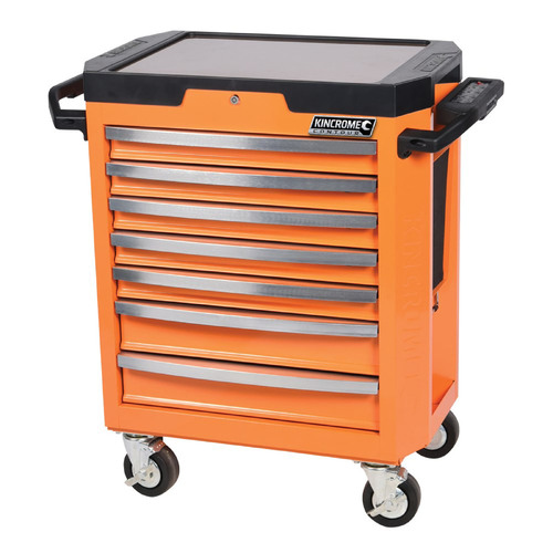 Kincrome Contour Tool Trolley 7 Drawer Flame Orange