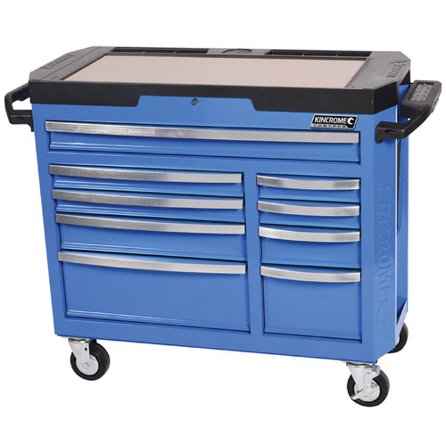 Kincrome Contour Tool Trolley 9 Drawer 42" Blue