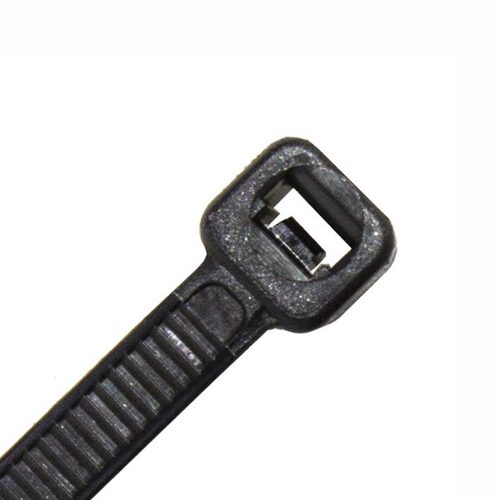 KT Accessories Cable Tie, Nylon UV, Black, 1020mm Long x 9.0mm Wide, 100 Pack