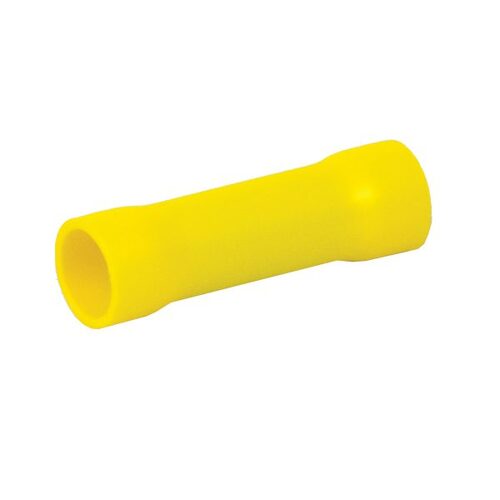 KT Accessories Terminals, Butt Splice, Yellow, Pack 8