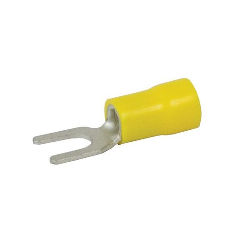 KT Accessories Terminals, Fork, Yellow, 4mm