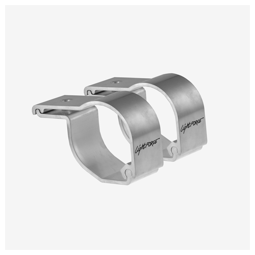 Lightforce Pair Of Bar Clamps (Polished) To Suit 56Mm And 65Mm Diameter Bars