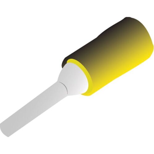 Pin Terminal Ins Yellow 25Pk Vinyl Insulated Suits: 5-6Mm Cable