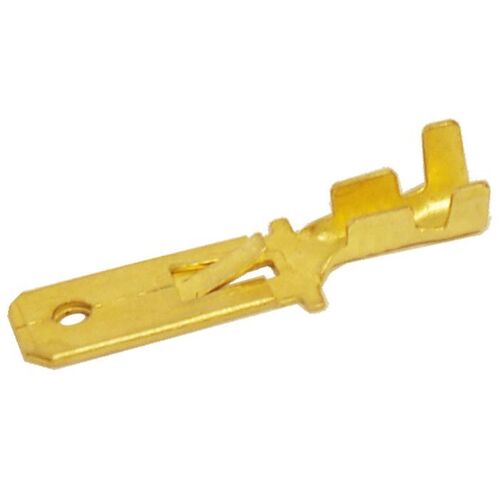 Non-Insulated Male Blade Brass 2.8Mm 100 Pack