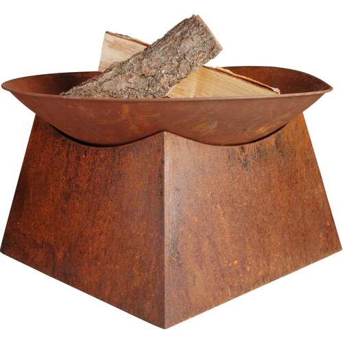 Wildtrak Fire Pit Rustic Sq Base 56.5X56.5X34Cm