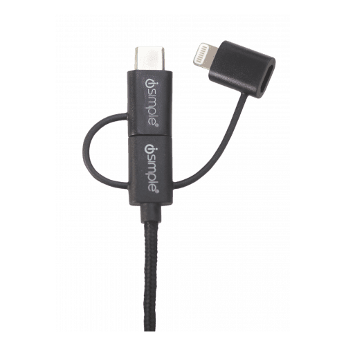 3 In 1 Charge / Sync Cable - Black