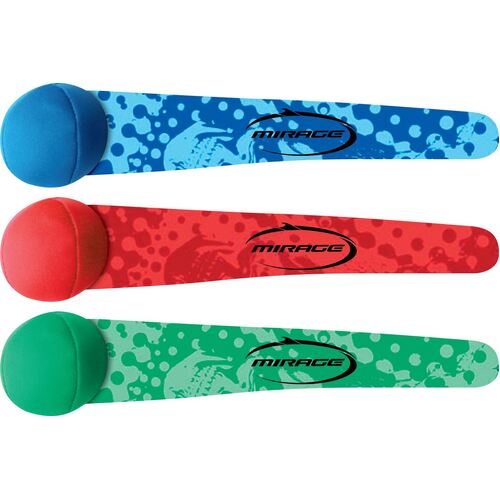 Mirage Neoprene Dive Streamers 3 Pack - Blue, Orange & Green