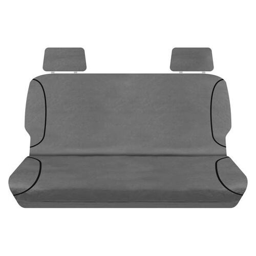 Tuff Terrain Canvas Grey Seat Covers to Suit Nissan Navara D23 NP300 Series 1/2 DX RX ST ST-X Dual Cab 03/15-10/17 REAR