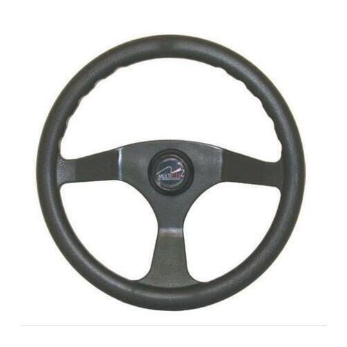 Alpha 3 Spoke Steering Wheel Black 340mm Dia