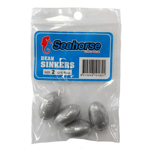 Seahorse #2 PP Small Bean Sinkers - 4pc Bag