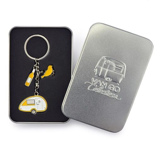 Van Go Collections Keyring  Seasonal Collection  'Teardrop Caravan' Design