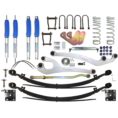 Superior Nitro Gas Twin Tube Superflex 4 Inch (100mm) Lift Kit Suitable For Toyota LandCruiser 78/79 Series V8 Pre 07/2016 (Kit)