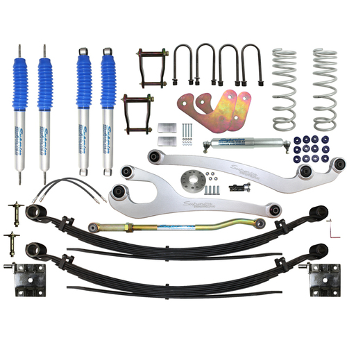 Superior Nitro Gas Twin Tube Superflex 4 Inch (100mm) Lift Kit Suitable For Toyota LandCruiser 76 Series 8/2016 on (Kit)