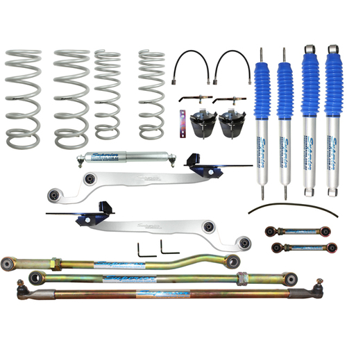 Superior Nitro Gas Twin Tube Hybrid Dropped Radius 3 Inch (75mm) Lift Kit Suitable For Nissan Patrol GQ (Kit)