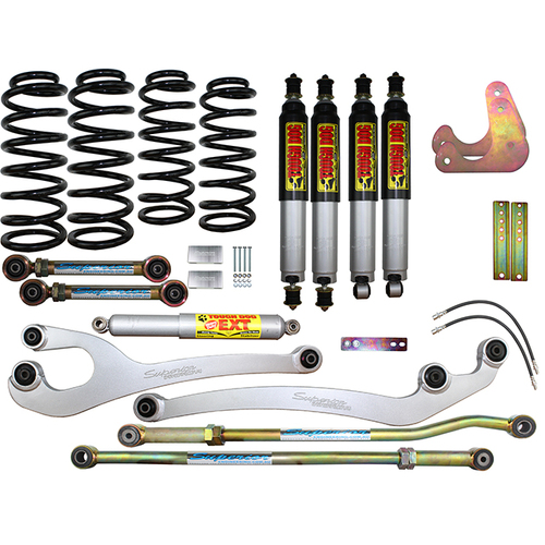 Superior Superflex 3 Inch (75mm) Lift Kit Suitable For Toyota LandCruiser 80/105 Series with Tough Dog Shocks (Kit) - SUP3TD80SFK