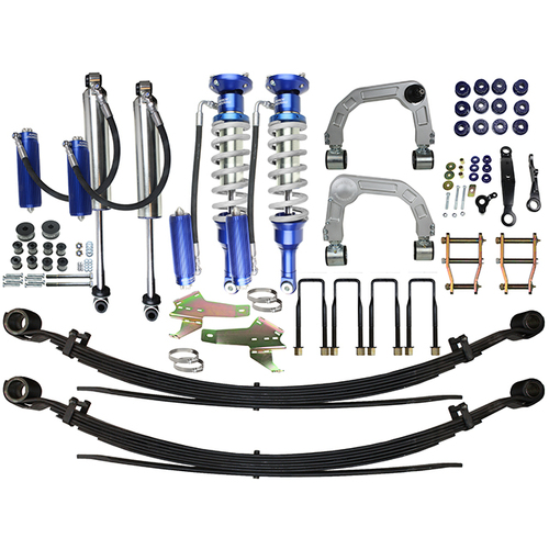 Superior Adjustable Monotube 2.5 Remote Reservoir 4 Inch (100mm) Lift Kit Suitable For Toyota Hilux 2015 on (Kit)