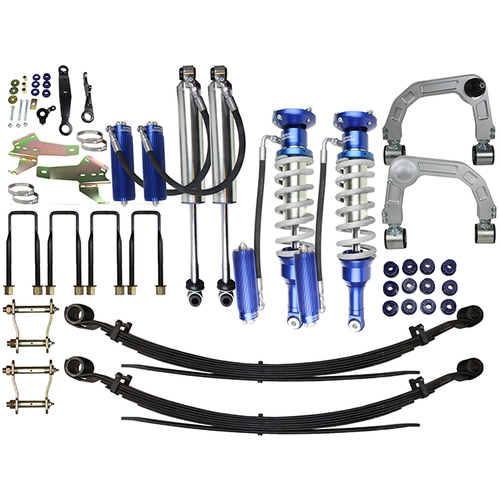 Superior Adjustable Monotube 2.5 Remote Reservoir 3 Inch (75mm) Lift Kit Suitable For Toyota Hilux 2015 on (Kit)