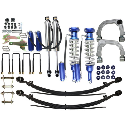 Superior Adjustable Monotube 2.5 Remote Reservoir 3 Inch (75mm) Lift Kit Suitable For Toyota Hilux 2005-15 (Kit)