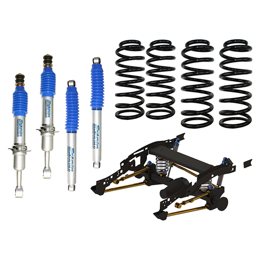 Superior Weld In Coil Conversion VSB14 Approved w/Nitro Gas Twin Tube Shocks (Front and Rear) Suitable For Toyota Hilux Vigo 2005-15