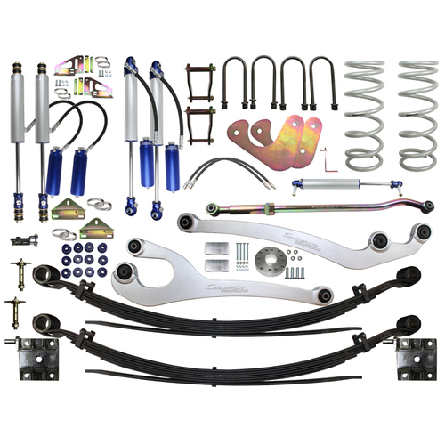 Superior Remote Reservoir 2.5 Superflex 4 Inch (100mm) Lift Kit Suitable For Toyota LandCruiser 78/79 Series 6 Cyl (Kit)