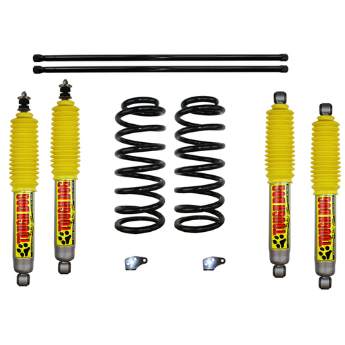 Superior 2 Inch (50mm) Lift Kit Suitable For Toyota LandCruiser 100 Series IFS (Stage 1) with Tough Dog Shocks (Kit) - 100IFSTDS1