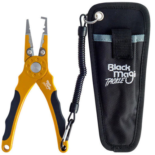 Black Magic Large Fishing Split Ring Pliers - Gold