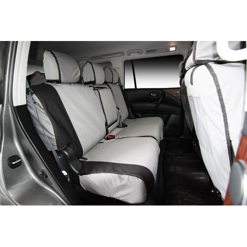 Msa Second Row 40/20/40 Split Inc. Armrest Cover - Msa Premium Canvas Seat Covers To Suit Toyota Landcruiser Prado - 150 Series / New Gen Gx 5 Seater 