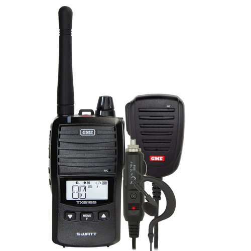 GME TX6165 5/1 Watt UHF CB Handheld Radio including Accessorings