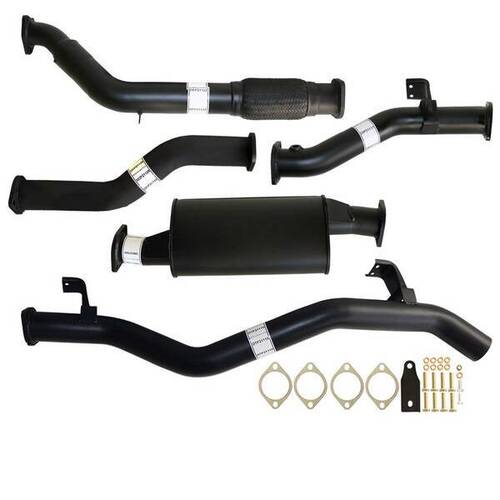 3" Turbo Back Carbon Offroad Exhaust With Muffler Only For Fits Toyota Landcruiser 79 Series Vdj79 4.5L 1VD-FTV Single Cab, Double Cab # Dpf Replace# 